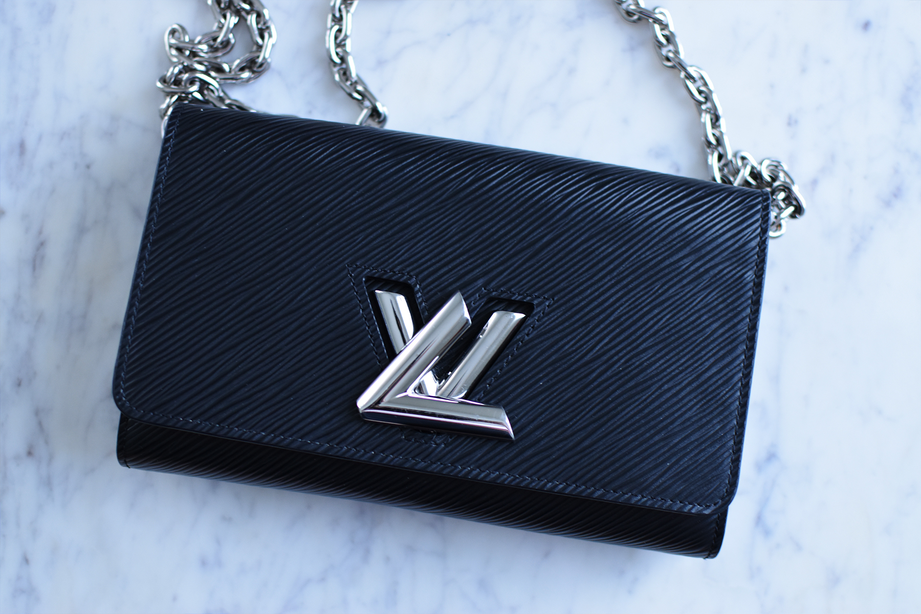 Louis Vuitton Epi Twist Belt Chain Pouch in Black