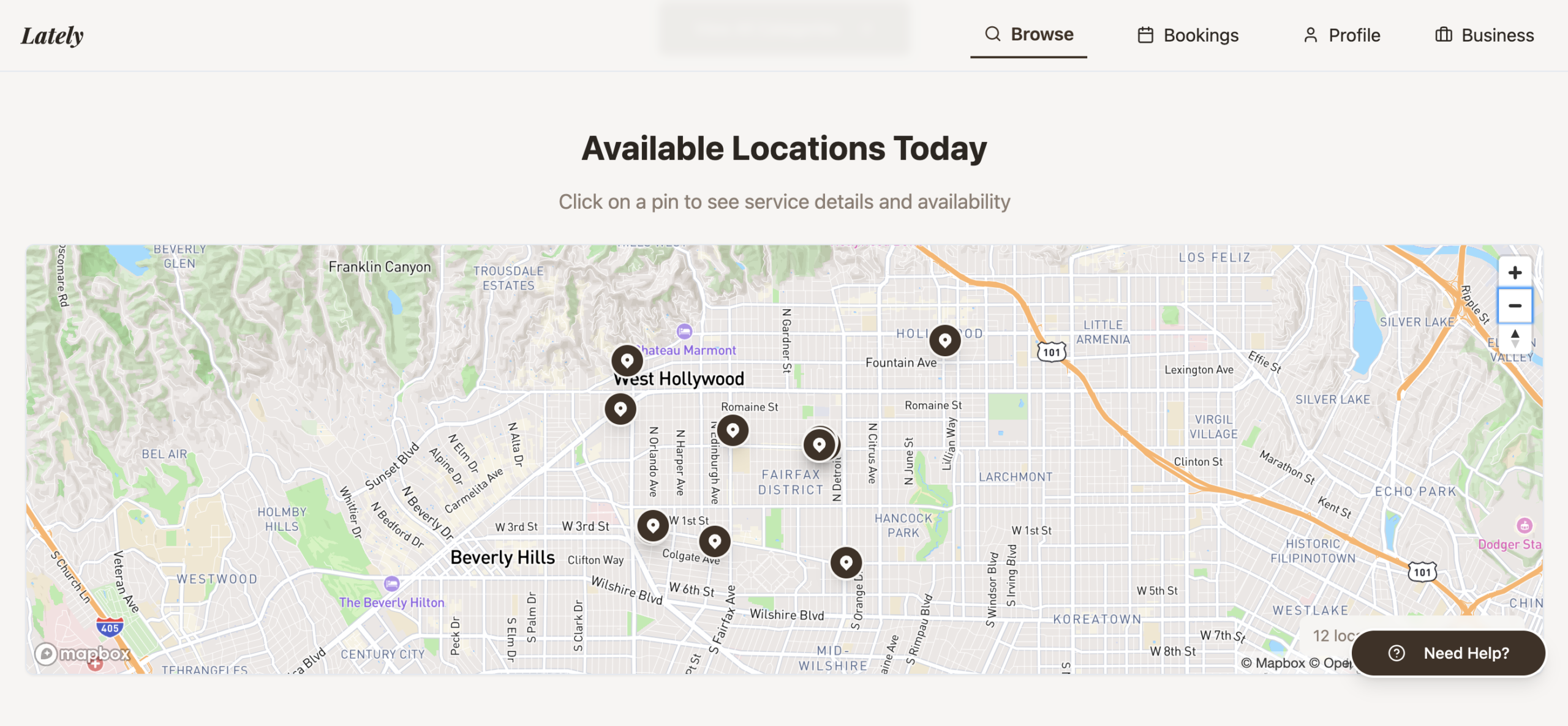Lately app same-day discounted booking Los Angeles
