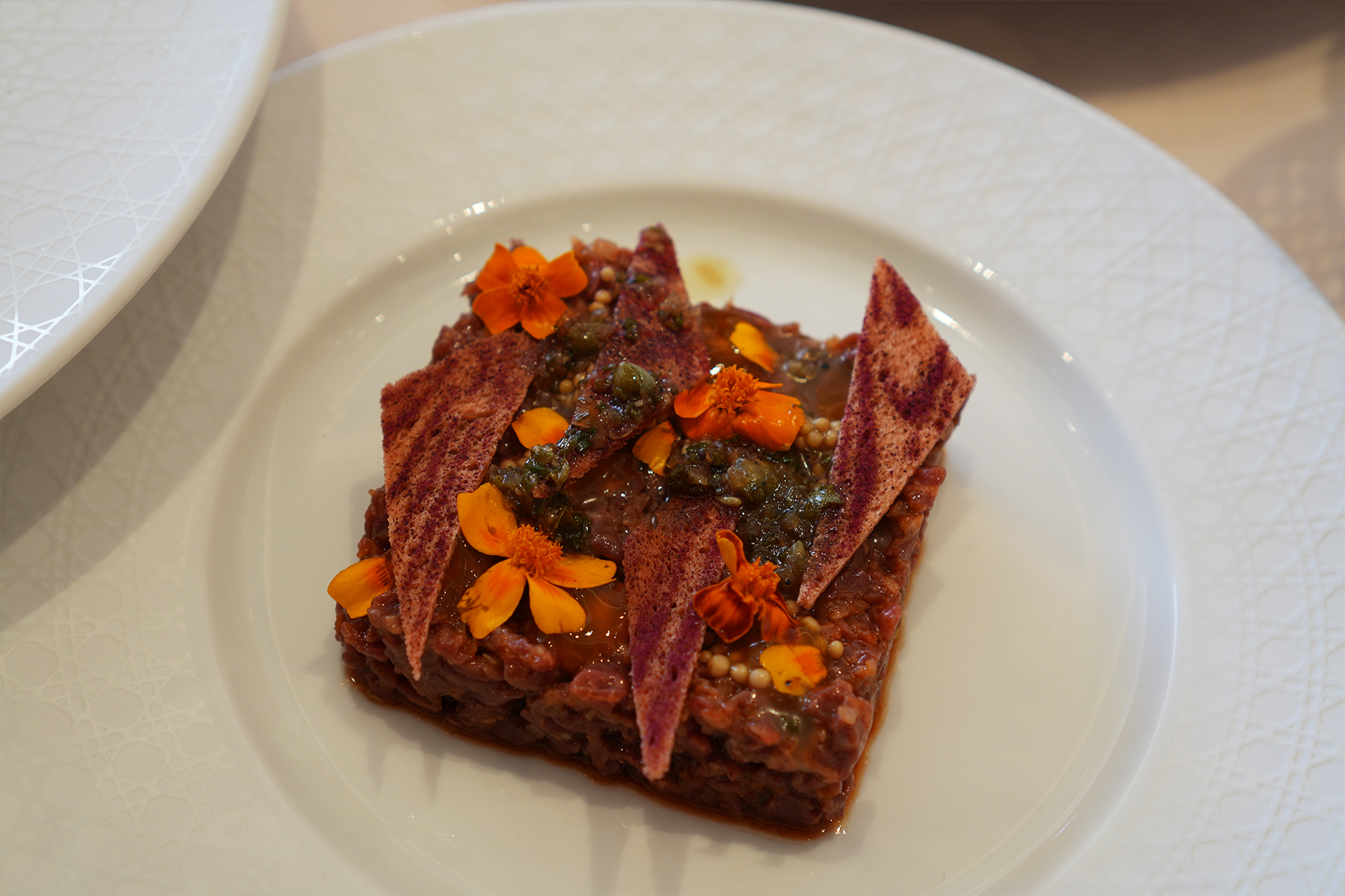 Monsieur Dior by Dominique Crenn Beverly Hills beef tartare couture