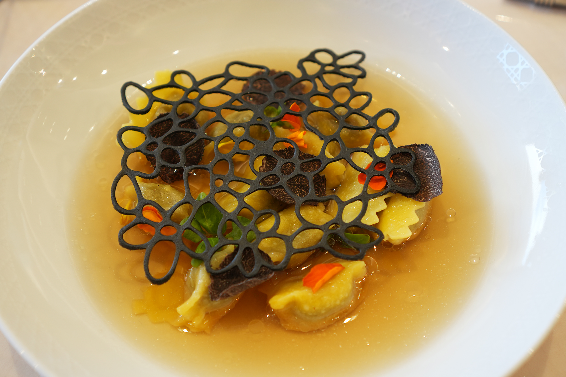 Monsieur Dior by Dominique Crenn Beverly Hills Agnolotti Cousu Main