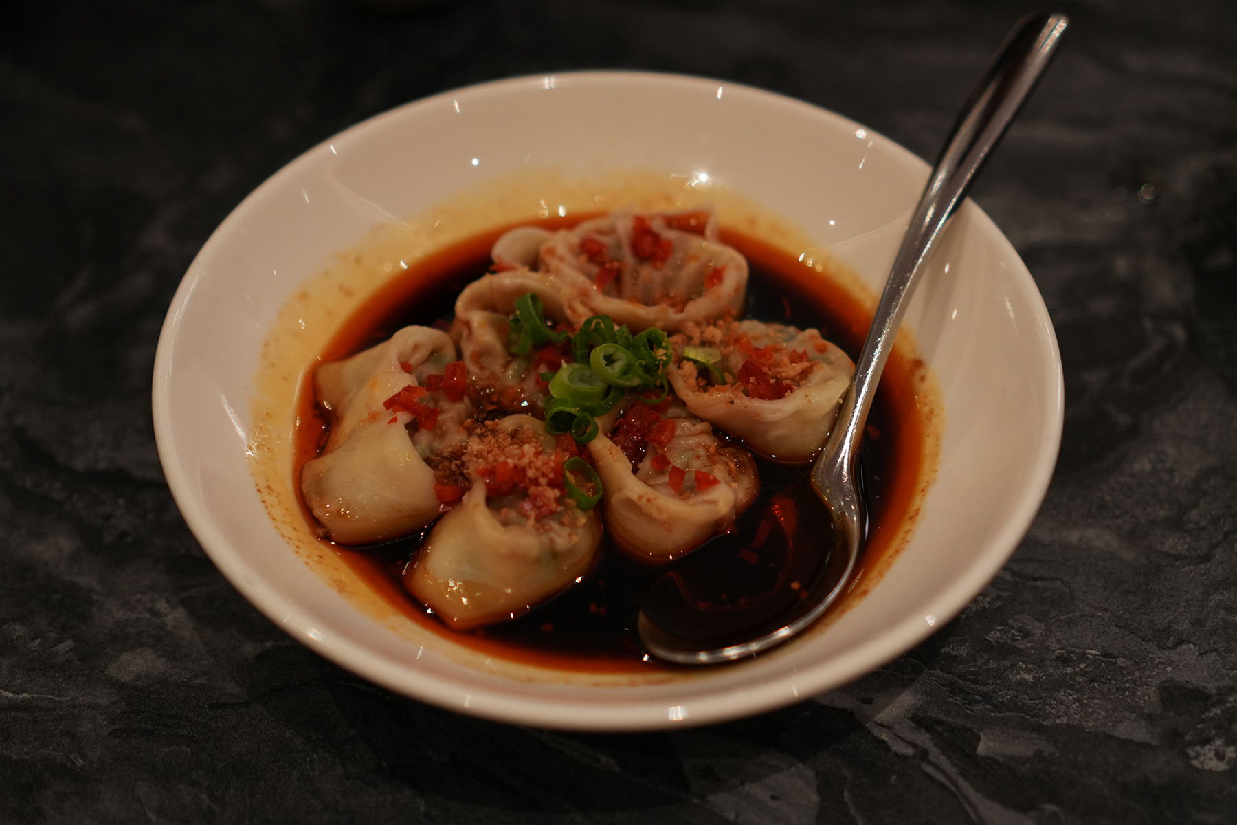 Paradise Dynasty Kurobuta Pork Wontons in Chili Oil
