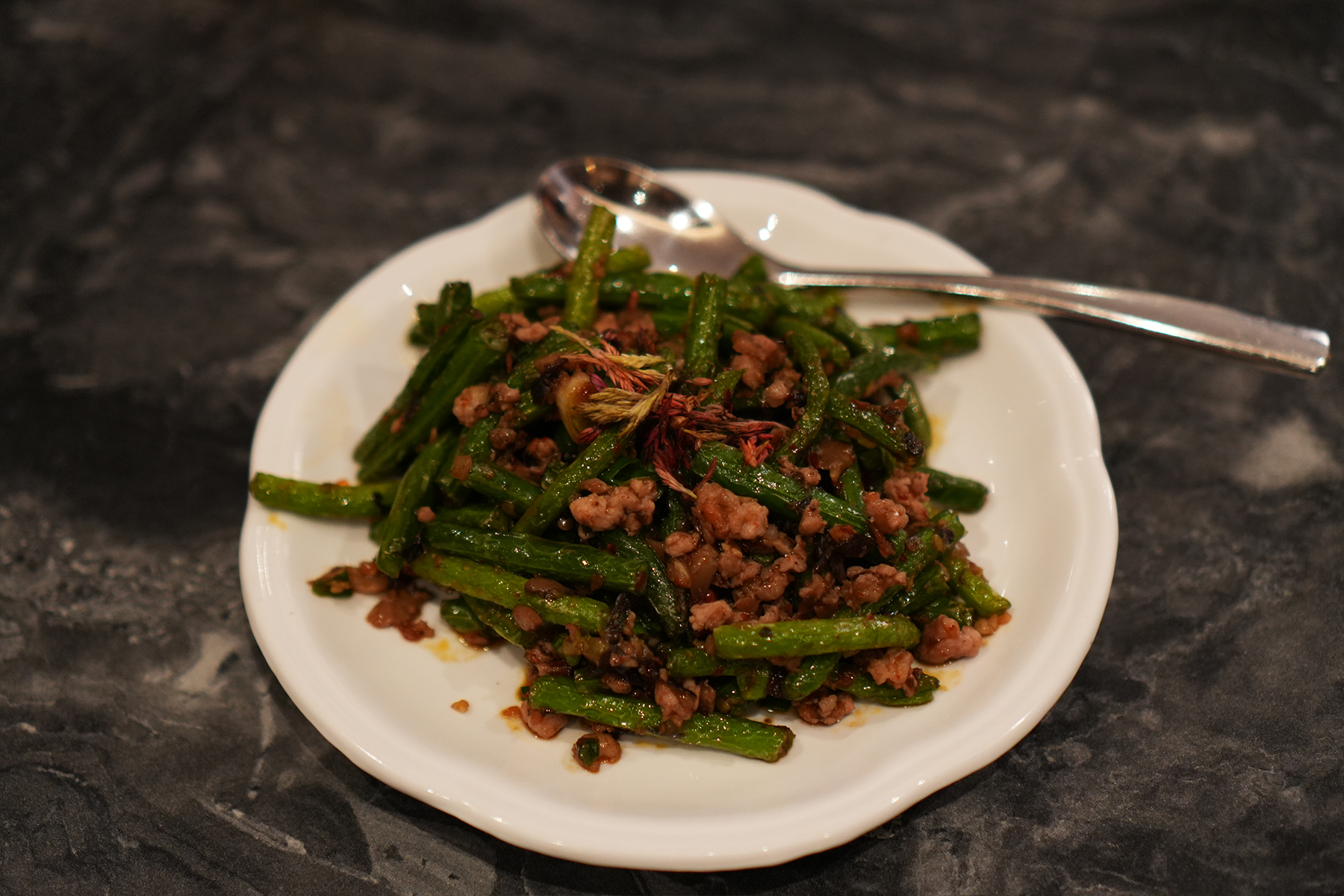 Stir-Fried French Beans with Minced Pork
