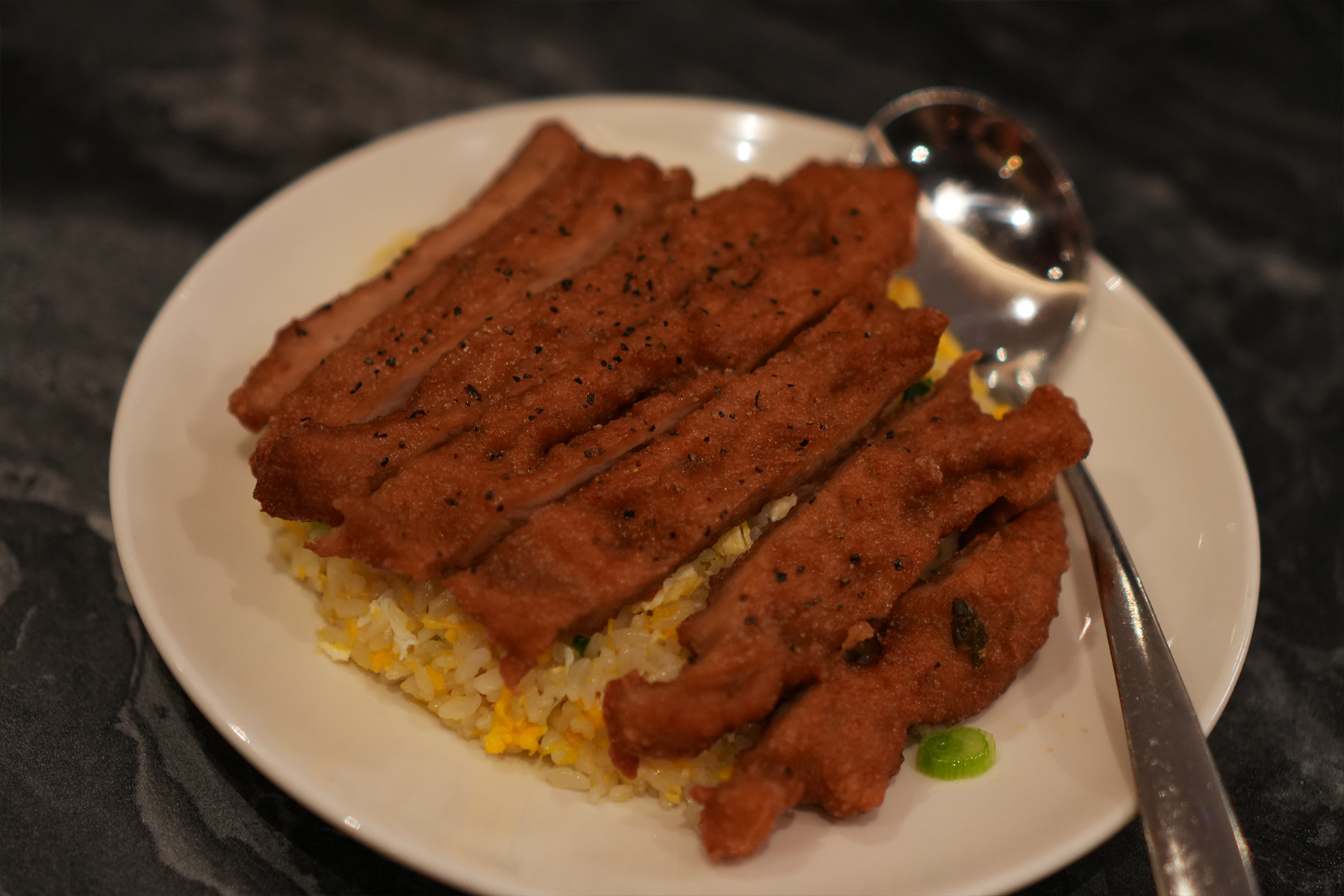Fried Rice and Fried Pork Chop
