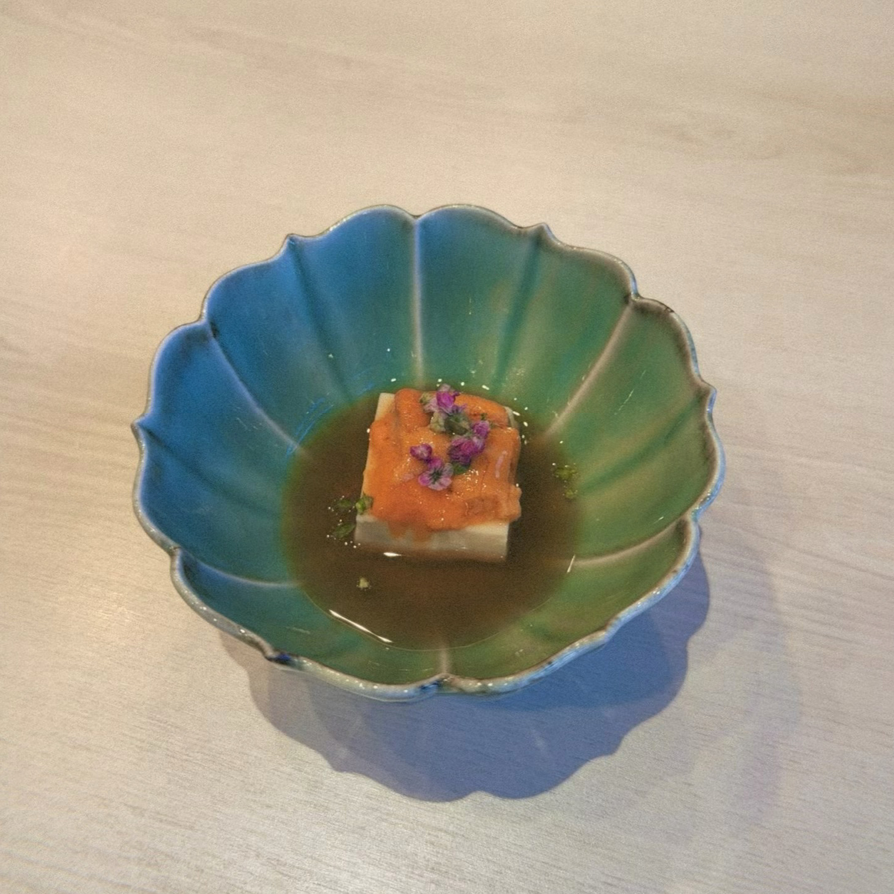 Goma Tofu with Hokkaido Bafun Uni Kogane